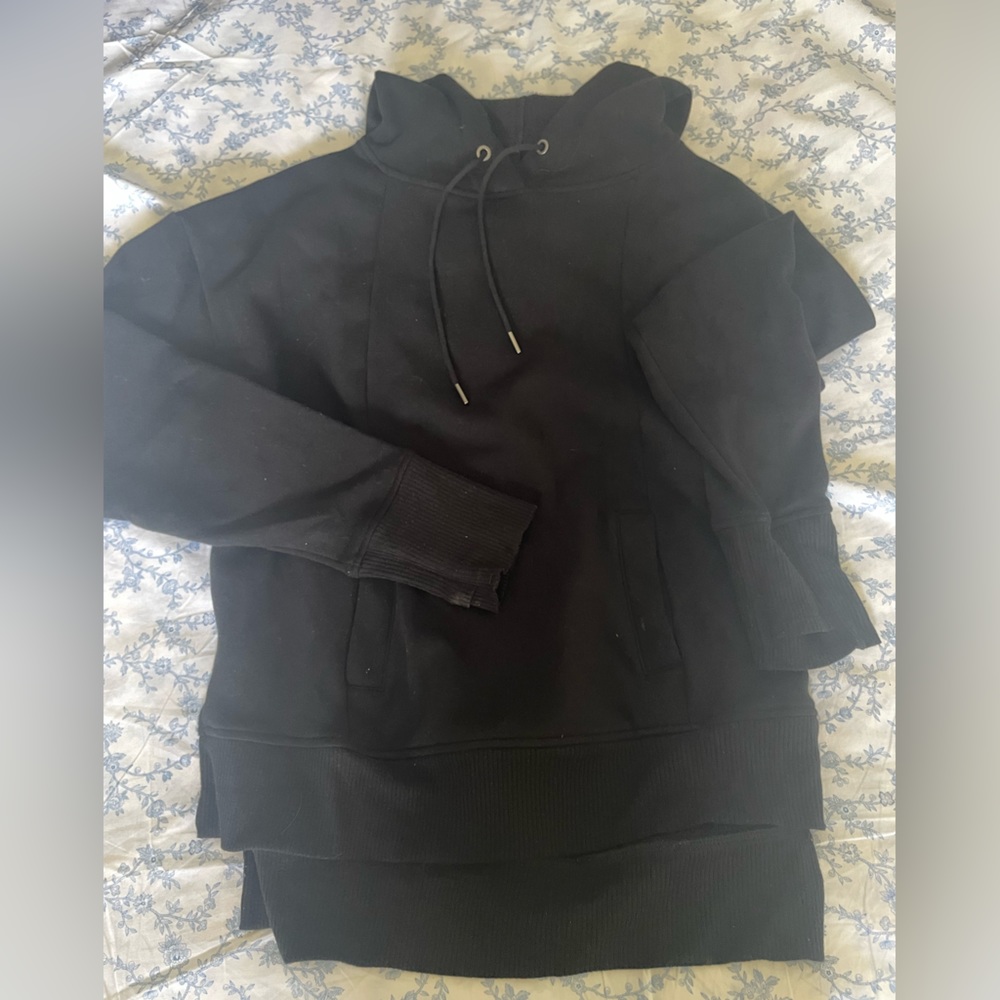 black athletic sweater